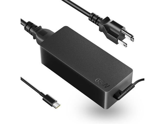 2026 New 65W USB C Laptop Charger, Compatible with Lenovo ThinkPad Chromebook X1 X13 T14 T15 E14 E15 T480s T490 E480 Yoga 7i 9i Thinkbook 13s 14 15...
