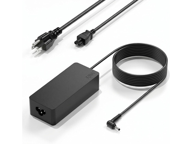 Laptop Charger Fit for Lenovo ideapad Slim 3 Flex 4 5 V15 Computer 65W 45W Round Tip Power Supply AC Adapter