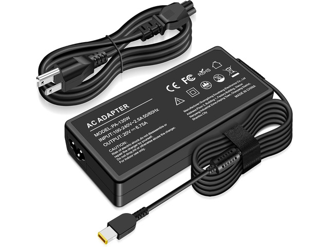 135W Charger Compatible with Lenovo ThinkPad Universal Thunderbolt 3 4 Dock Gen 1 2, Ultra/Pro Docking Station Power Cord, ideapad Gaming 3-15...