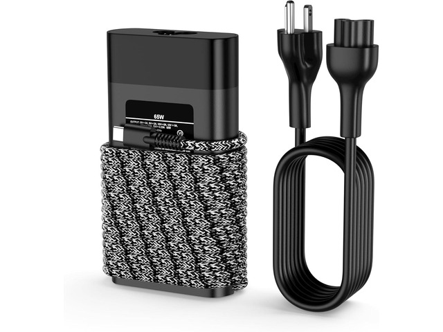 Slim 65W USB C Charger Compatible with HP Laptop Spectre X360,Spectre,Envy X360, Envy,Elitebook x360,Elitebook,Chromebook,Elite x2,ProBook Type C...