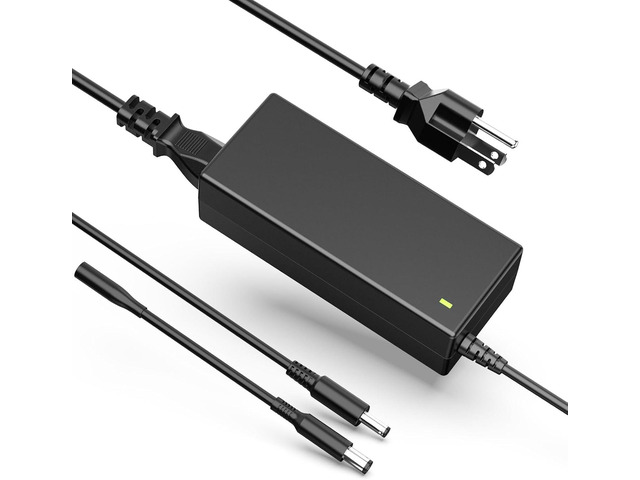 65W Laptop Charger Compatible with Dell Inspiron 11 13 14 15 17 24-3000 5000 7000 Series, 2 Tips AC Adapter Power Supply Cord4.5mm and 7.4mm