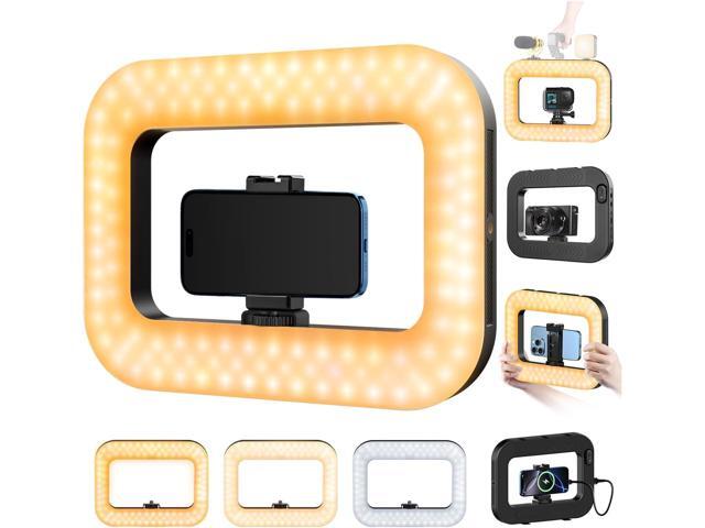 yAyusi Cell Phone Light for Video Recording, Handheld Phone Stabilizer with Light, 8000mAh LED Selfie Phones Ring Light with Phones Holder,...