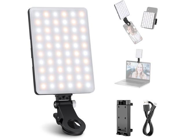 NEEWER Basics NL-60AI Selfie Light for Phone with Front & Back Clip, 60 LED 2000mAh Rechargeable CRI95+, 3 Modes, Portable Clip on Fill Lighting...