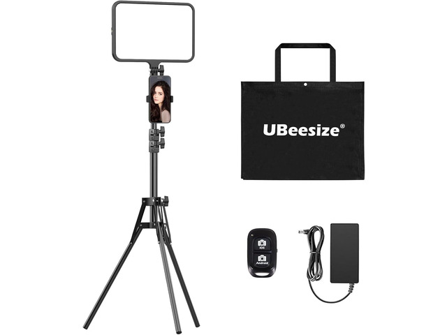UBeesize LED Video Light Kit, Photography Lighting, 13' Studio Lights with 65' Tripod Stand and Phone Holders, Podcast Lighting for Video...