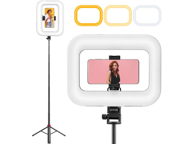 Phone Ring Light with 80' Tall Tripod Stand Built-in 8000mAh Battery Handheld Smartphone Photo Selfie Video Rig Lights 2700K-6500K for Tiktok,...