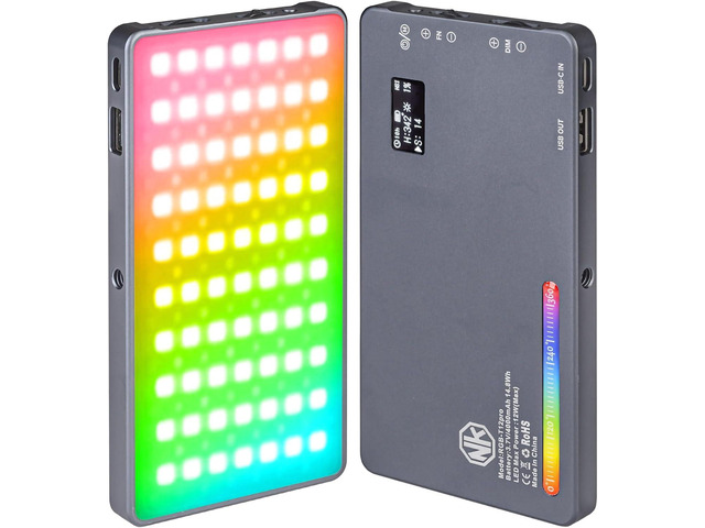 T12 Pro RGB Video Light,12W Portable LED Camera Light with 2500-8000K, 4000mAh Rechargeable Battery, 21 Effects, CRI 96+, for Studio Photography,...