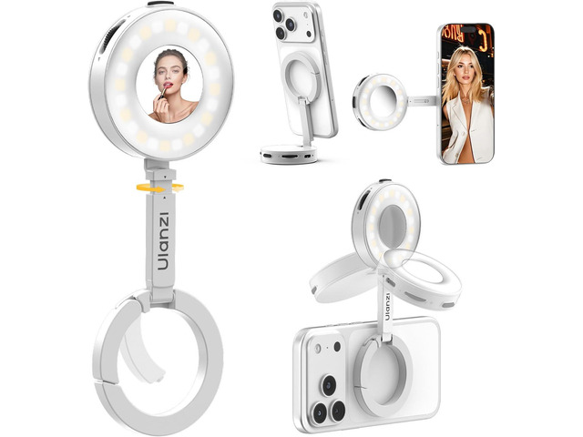 ULANZI ML05 Phone Light, Dual-Sided Magnetic Cell Phone Selfie Lights for iPhone/Android, 9000K CRI97 360° Smartphone LED Beauty Ring Fill Light...