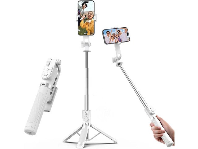 UBeesize Selfie Stick Tripod for iPhone and Android, 52'' Extendable Phone Tripod Stand with Remote, Portable Selfie Sticks with Phone Holder for...
