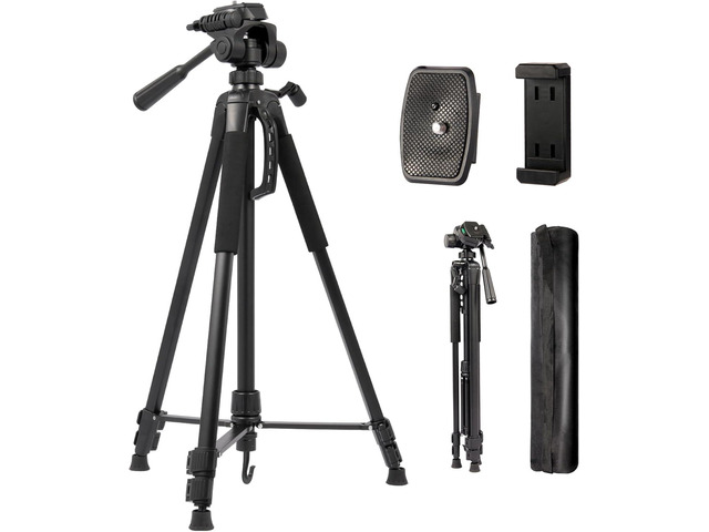 Tripod Stand for Camera & Cell Phone,68 Professional Stand with Carry Bag and Phone Holder,Sturdy & Stable Height Adjustable Multi-Angle Shot...