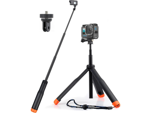 GEPULY Floating Selfie Stick Underwater Hand Grip for GoPro Hero 13, 12, 11, 10, 9, 8, Insta360 Ace Pro 2, DJI OSMO Action 6 5 Pro 4 3 and Most...
