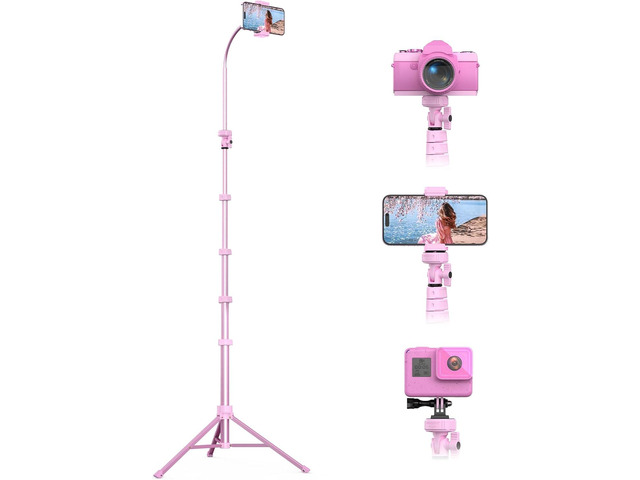 UBeesize 88 Flexible Phone Tripod with 14.95 Gooseneck, Remote and Phone Holder, Overhead Cell Phone StandSelfie Stick for Video Recording,...