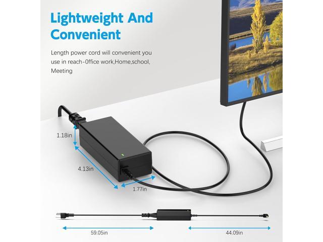 19V AC Adapter Compatible with HP Monitor 27es 23es 27f 27xi 27er 27xw 27cw 27fw 27bw 22cwa 22bw 22xw 22cw 23er 23bw 23xw vh240a 24f 24ea 24mh 24xw...