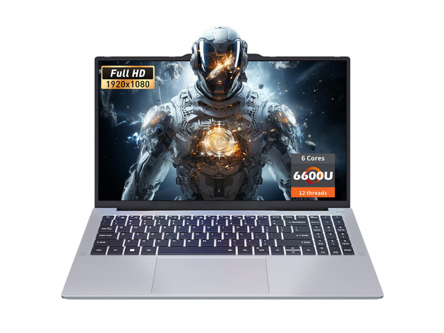Auusda 15.6' Laptop Computer, AMD Ryzen 5 6600U up to 4.5GHz, 12GB LPDDR5 RAM 1TB NVMe SSD, Windows 11 Pro Business Laptop, Backlight Keyboard,...