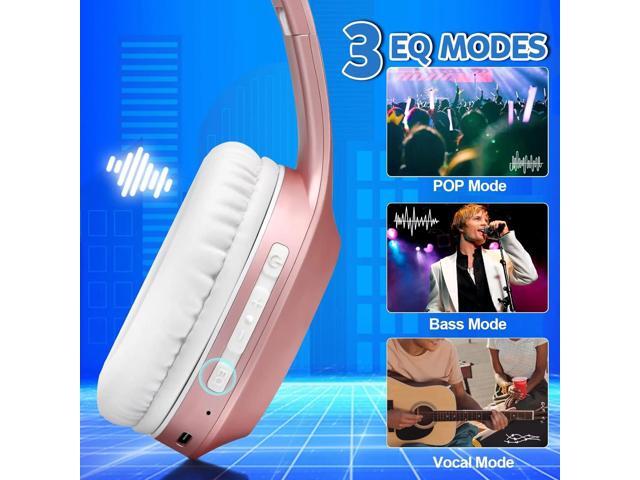 Bluetooth Headphones Over Ear, 68H Playtime and 3 EQ Music Modes Wireless Headphones with Microphone/Deep Bass, HiFi Stereo Foldable Lightweight...