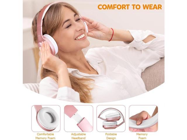 Bluetooth Headphones Over Ear, 68H Playtime and 3 EQ Music Modes Wireless Headphones with Microphone/Deep Bass, HiFi Stereo Foldable Lightweight...