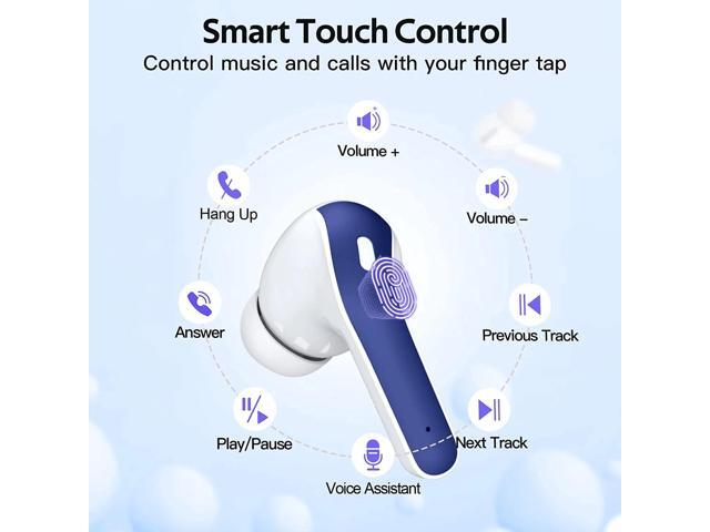 TAGRY Bluetooth Headphones True Wireless Earbuds 60H Playback LED Power Display Earphones with Wireless Charging Case IPX5 Waterproof in-Ear...