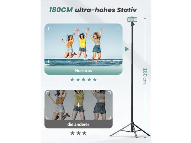 71'' Phone Tripod & Selfie Stick, Tripod for iPhone with Detachable Remote, Portable Phone Tripod Stand for Video Recording, Travel Tripod for Cell...