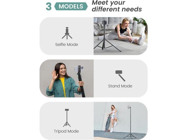 71'' Phone Tripod & Selfie Stick, Tripod for iPhone with Detachable Remote, Portable Phone Tripod Stand for Video Recording, Travel Tripod for Cell...