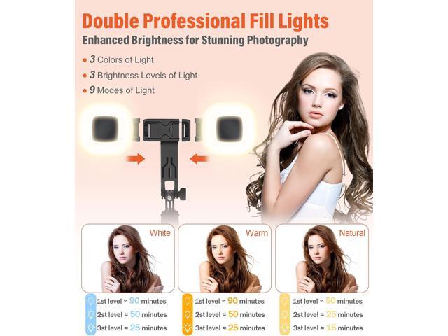 Selfie Stick Phone Tripod - 71 inch Tall Cell Phone Holder with Detachable Wireless Remote and 2 LED Lights for Recording, Video and Picture, Phone...