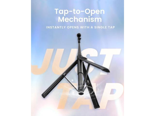 Automatic Tripod for iPhone, 66' Phone Tripod Selfie Stick for Cell Phone, Tripod Stand with Remote for Video Recording, Black
