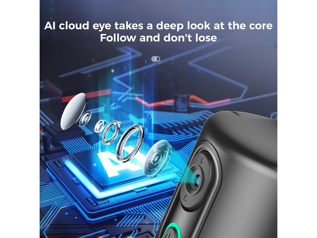 Auto Face Tracking Phone Holder,No App Required,360° Rotation Phone Camera Stand with Remote and Gesture Control, Smart Shooting Tripod for...
