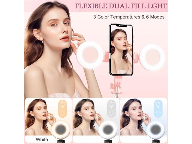 Selfie Stick Tripod with Fill Light, Phone Selfie Stick,Durable Stainless Steel Design,Bluetooth Remote Control,and Stable Three-Legged Support for...