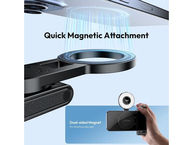 ULANZI JJ03 Magnetic Tripod for Phone with Remote Control, 3-in-1 Selfie Stick Handle Grip 360° Rotation Extendable Stand for iPhone Android Phones