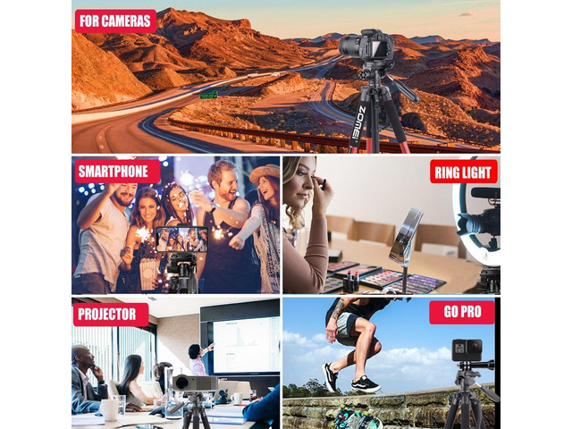 ZOMEI Tripod 74 Camera Tripod, Aluminum Professional Heavy Duty Camera Tripod Stand, Tripod for Camera DSLR SLR with Carry Bag, Compatible with...