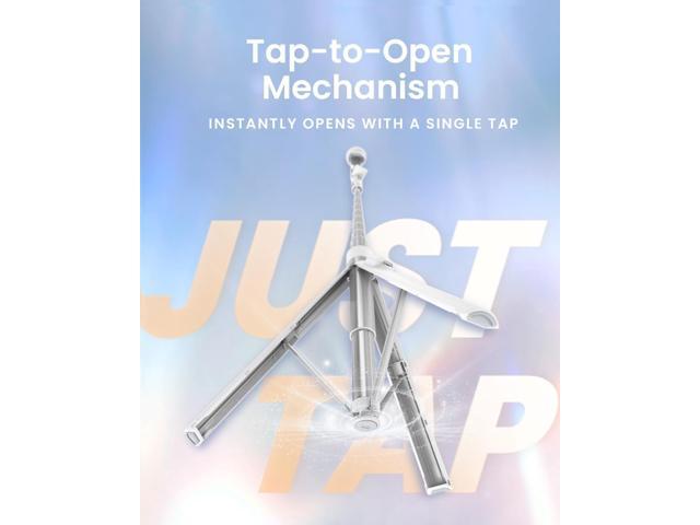 Tripod for iPhone, 66 JustTap Phone Tripod, Selfie Stick Cell Phone Stand for Recording Travel, Content Creator Essentials, White