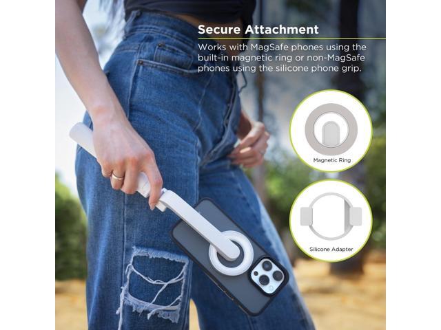 PureGear Magnetic Selfie Stick Tripod Stand with Wireless Remote, Compatible with MagSafe for iPhone 16/15/14/13/12 Series and Android Phones,...