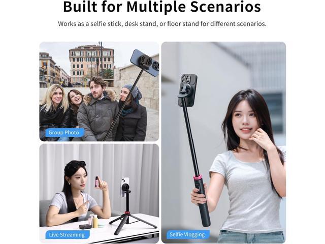 Ulanzi MT-84 Phone Tripod, 61' Magnetic Selfie Stick With Remote for iPhone 15/14/13/12 Series, Extendable Cell Phone Stand, Portable iPhone Holder...