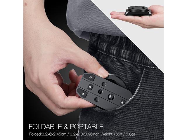 Magnetic Pocket Phone Tripod Foldable Compatible with Magsafe for iPhone 15/14/13/12 Plus Pro Max Series, Mini Cell Phone Tripod Mount Handle...