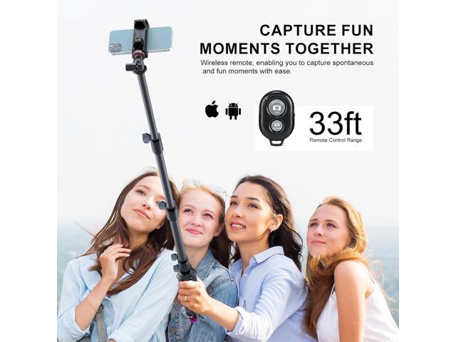 Selfie Stick & Tripod LINCO, Integrated, Heavy Duty, Lightweight, Bluetooth Remote for Apple & Android Devices, Separable Tripod Feet, Extends to...