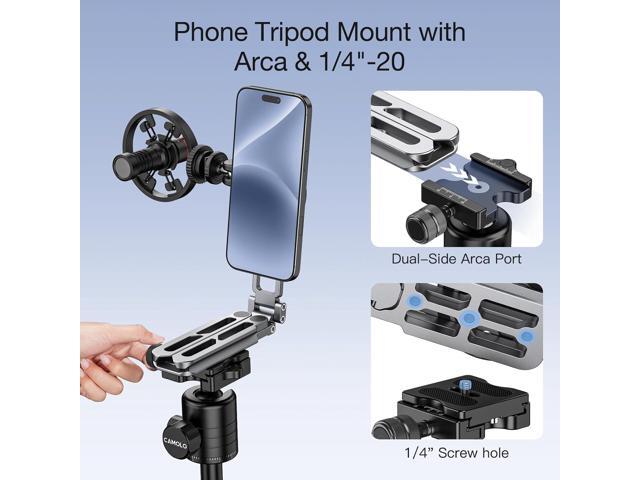 Magnetic Pocket Phone Tripod Foldable Compatible with Magsafe for iPhone 15/14/13/12 Plus Pro Max Series, MG-05 Plus Cell Phone Tripod Mount Handle...