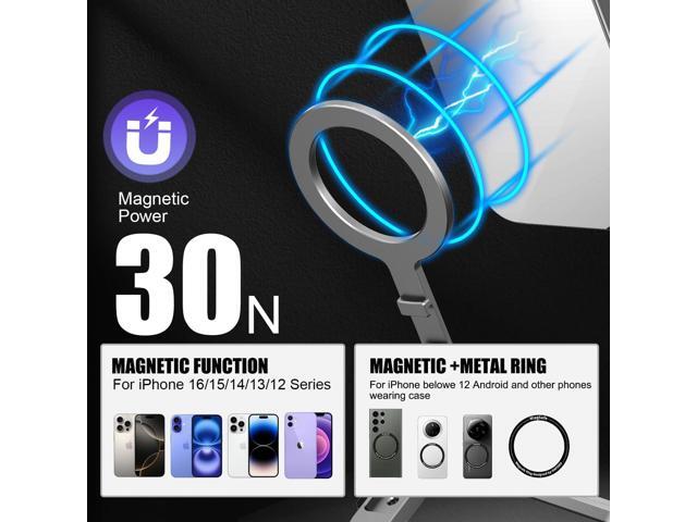 Magnetic Pocket Phone Tripod Aluminium Mini Desktop Foldable Magnetic Handheld Compatible for iPhone 16/15/14/13/12 Plus Pro Max,1/4' Tripod Phone...