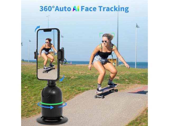 KozyOne Auto Face/Body Tracking Tripod, No App Required, 360° Rotation Phone Holder with Fill Light, Auto Tracking Phone Stand, Smart Gesture...