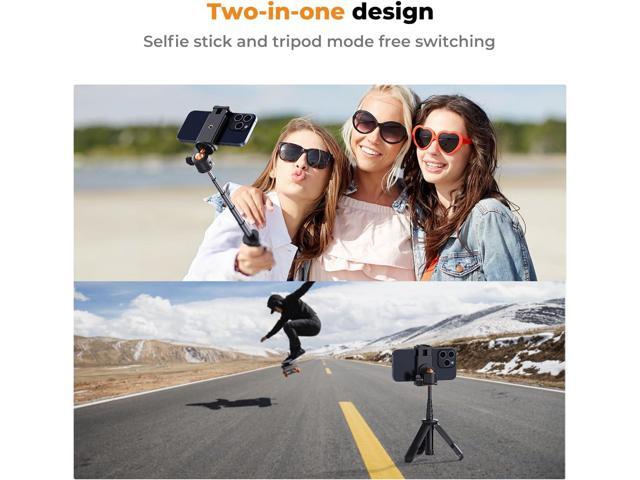K & F Concept Selfie Stick Tripod, Handheld Tripod Small Camera Tripod Max Load Capacity 2kg, 1/4' Screw Universal for Sony A1 II A7 IV ZV-1F Canon...