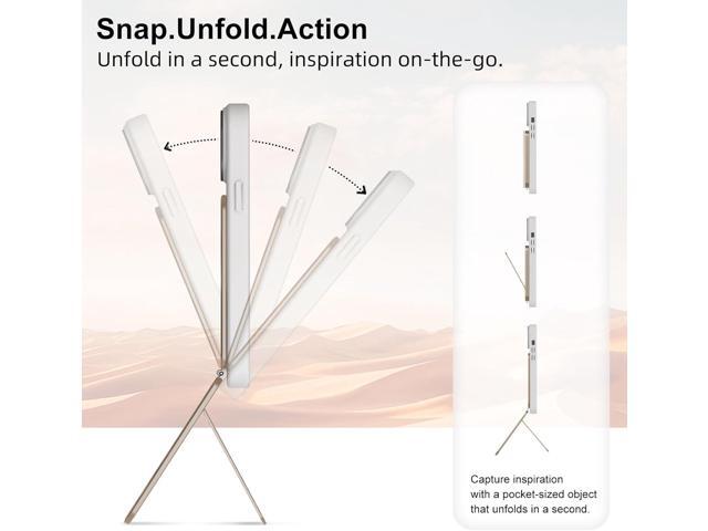 Phone Tripod Stand, Aluminum Alloy Mini Tripod Compatible with Magsafe iPhone 16/15/14/13/12 Series, Foldable Strong Magnetic Phone Stand,...