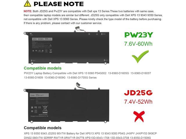 ASUNCELL 60Wh PW23Y Battery for Dell XPS 13 9360 13-9360-D1605G 13-9360-D1605T 13-9360-D1609 13-9360-D1609G 13-9360-D1705G Series 0RNP72 0TP1GT 0PW23Y
