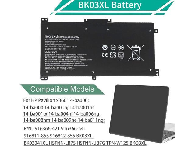 BK03XL 916811-855 Battery for HP Pavilion X360 14-BA 14M-BA Series, 14-BA253CL 14-BA175NR 14-BA125CL 14-BA013DX 14M-BA114DX 14M-BA015DX 14M-BA013DX...