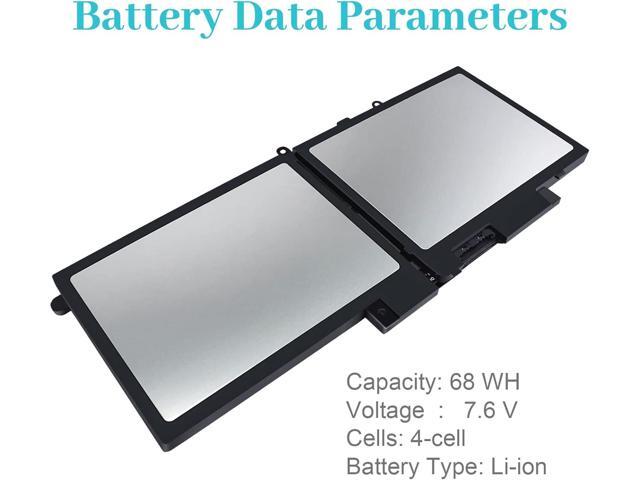 68WH GJKNX Battery Replacement for Dell Latitude 5480 5580 5490 5491 5580 5590 5591 5280 5288 5488 5495 E5480 E5580 E5490 E5590 Precision 15 3520...