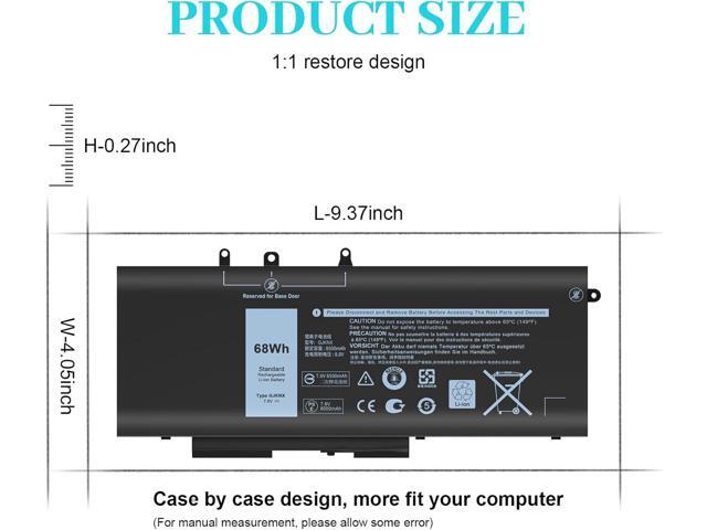 68WH GJKNX Battery Replacement for Dell Latitude 5480 5580 5490 5491 5580 5590 5591 5280 5288 5488 5495 E5480 E5580 E5490 E5590 Precision 15 3520...