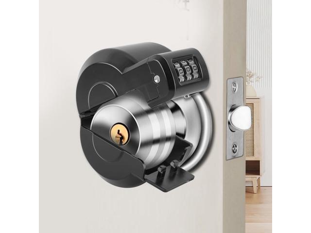 Door Knob Lock Combination Out Device Cover to The Doorknob/Faucet/Water Valve Hose Lock, Temporary Door Handle Combination Lock, Prevents Turning...