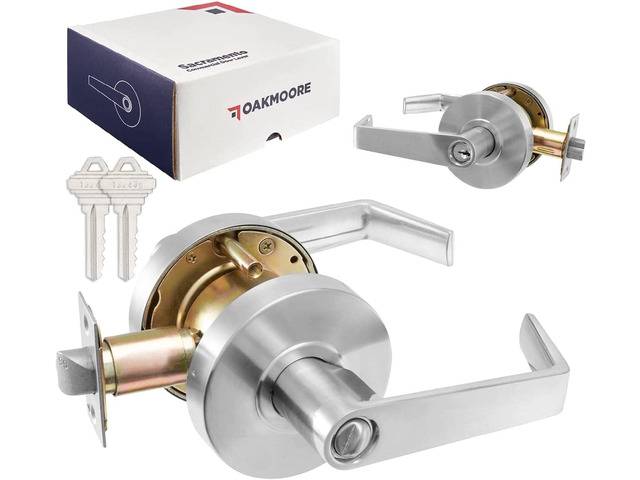 Commercial Entry Door Handle Locks Heavy Duty Commercial Door Handle Commercial Door Locks Knob Grade 2 Offices, Schools, Industrial Use UL...