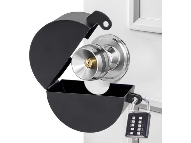 Door Knob Lockout Device with Padlock, Temporary Door Handle Lock Cover for Dementia Patients, Outdoor Water Faucet Lock Cover for Hose Bib,...