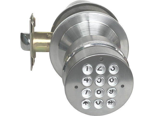 Electronic Door Knob (Spring Latch Lock; Not Deadbolt; Not Phone Connected), Single Front keypad YL 99, max Security