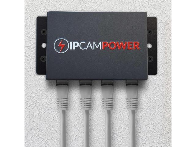 POE Powered 3 Port Switch & Network Cat5 Cat6 Midspan Cable Range Extender Pass Through Repeater for IP Cameras - Gigabit 10/100/1000