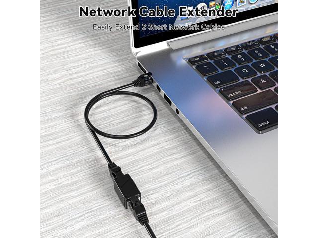 RJ45 Coupler, 10 Pack Female to Female Ethernet Adapters, 8-Pin Modular Straight Through Network Connectors for Cat8/7/6/6a/5e/5 Ethernet Cable...