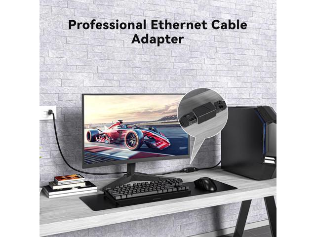 RJ45 Coupler, 10 Pack Female to Female Ethernet Adapters, 8-Pin Modular Straight Through Network Connectors for Cat8/7/6/6a/5e/5 Ethernet Cable...