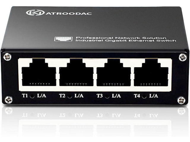 Mini Ethernet Switch 5 Ports Gigabit Switch 10/100/1000 Mbps Unmanaged Ethernet Switch Plug & Play Office Ethernet Splitter Fanless Quiet Metal...